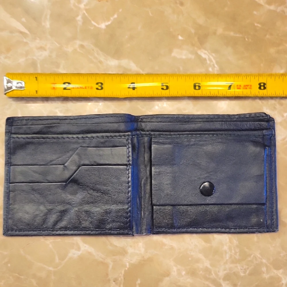 Black Money & Card Holder Genuine Leather Accessory